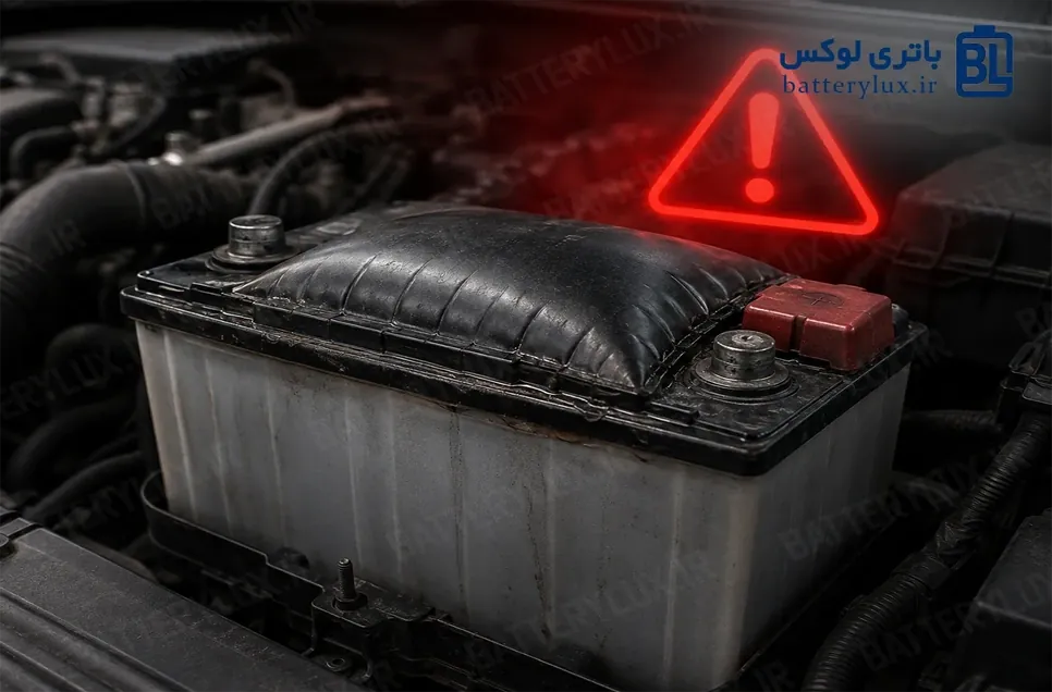باتری ماشین باد کرده؛ علت، خطرات و بهترین زمان تعویض باتری